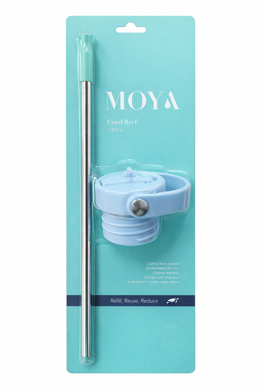Moya Straw & Lid Set - Clear Sky