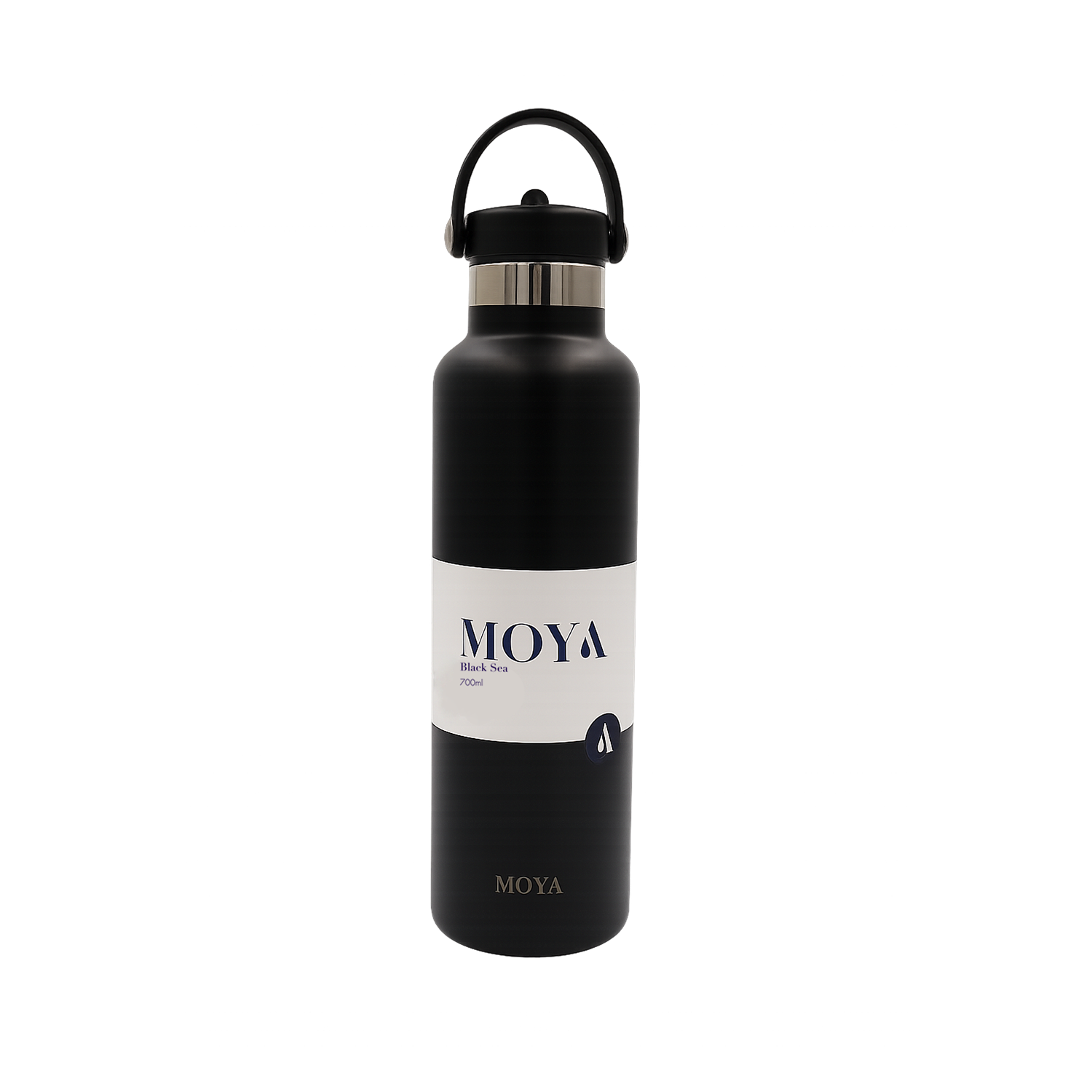Black Sea 700ml Stainless Steel Water Bottles Straw