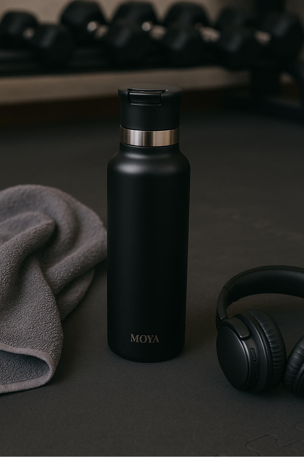 Black Sea 700ml Stainless Steel Water Bottles Spout