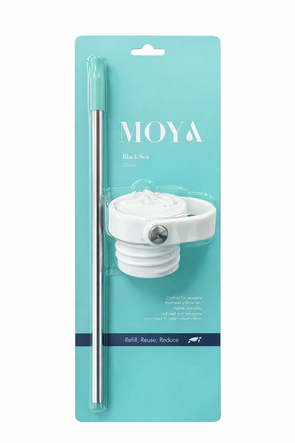 Moya Straw & Lid Set - Bright White