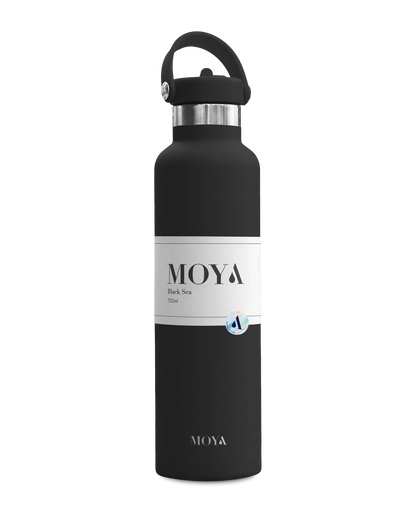 Moya Black Sea 700ml water bottle in black