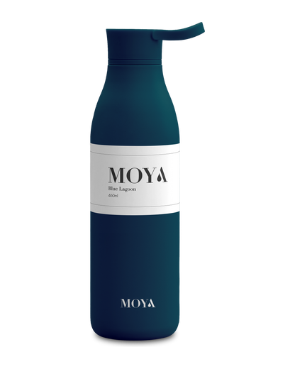Moya Blue Lagoon 460ml water bottle in navy