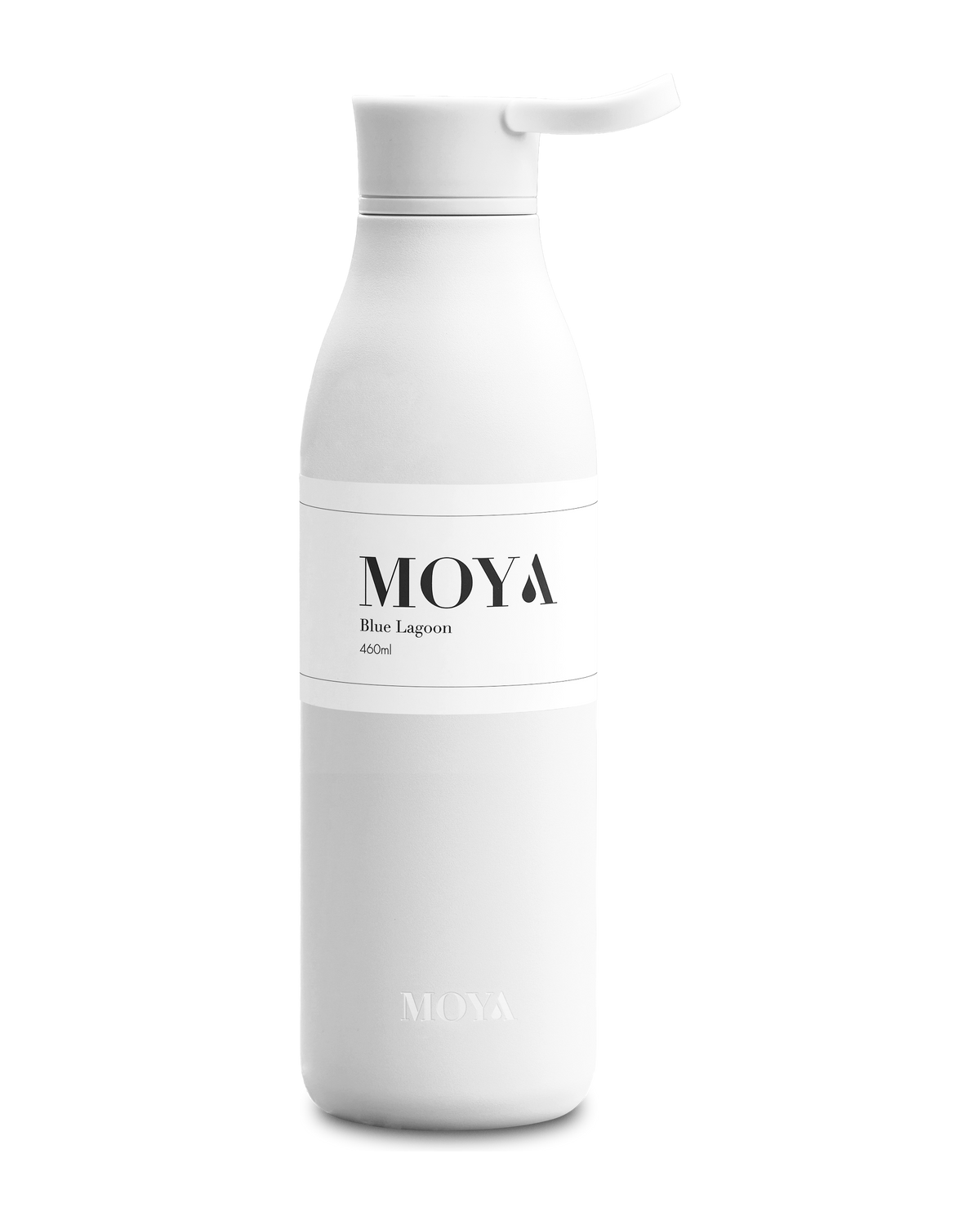Moya Blue Lagoon 460ml water bottle in white