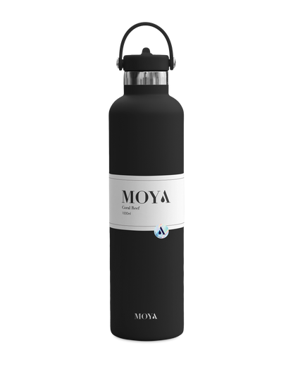 Moya Coral Reef 1L water bottle in black