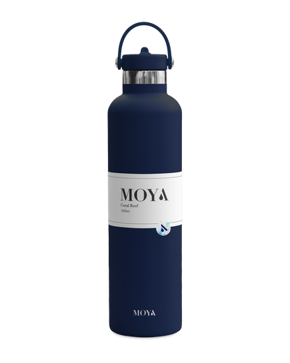 Moya Coral Reef 1L water bottle in navy