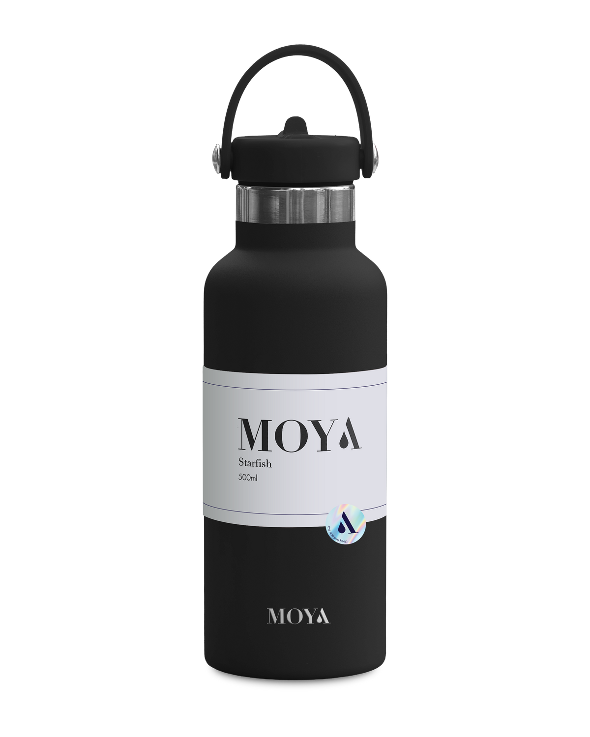 Moya Starfish 500ml water bottle in black