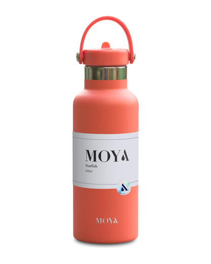Starfish 500ml Water Bottle in Coral