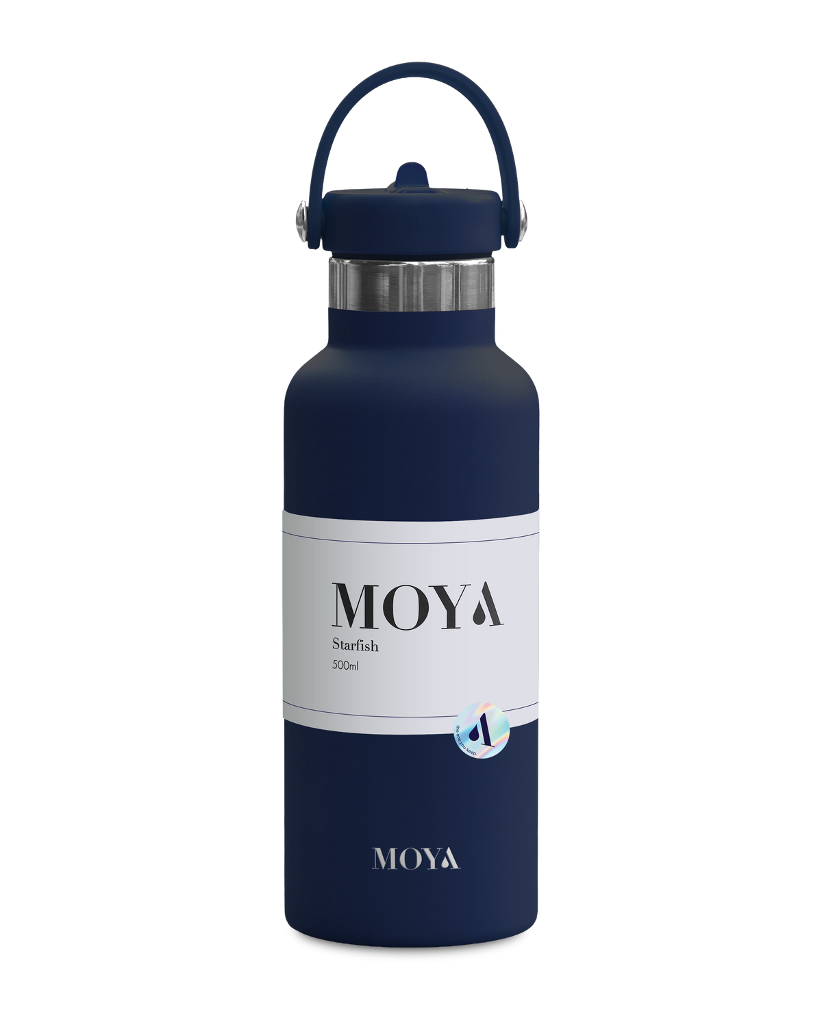 Moya Starfish 500ml water bottle in navy