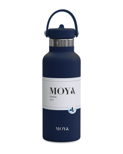 Moya Starfish 500ml water bottle in navy