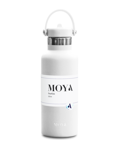 Moya Starfish 500ml water bottle in white