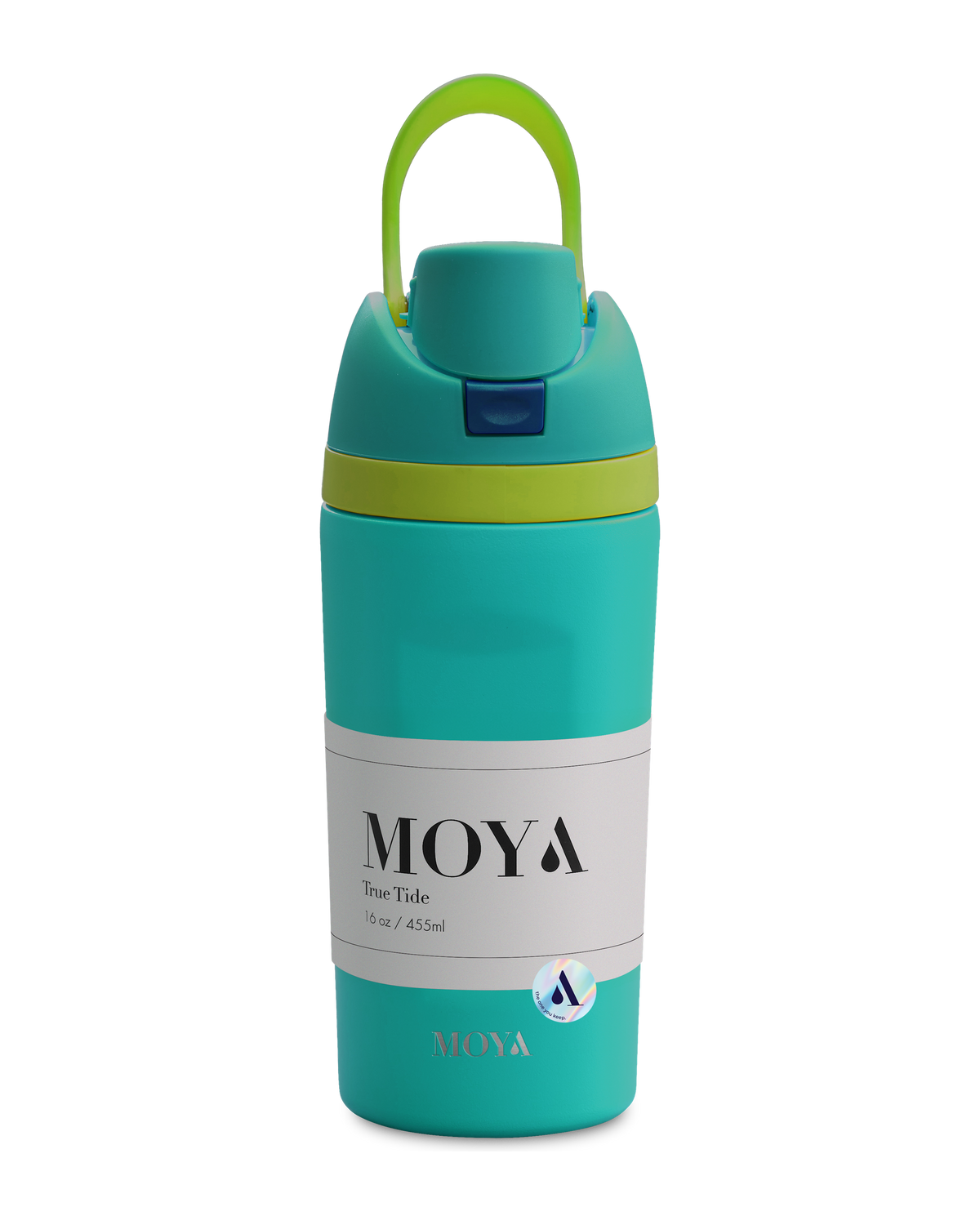 Moya True Tide 16oz water bottle in ocean