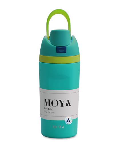 Moya True Tide 16oz water bottle in ocean
