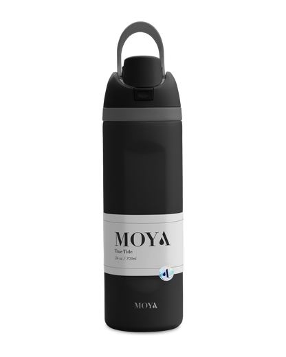 Moya True Tide 24oz water bottle in black
