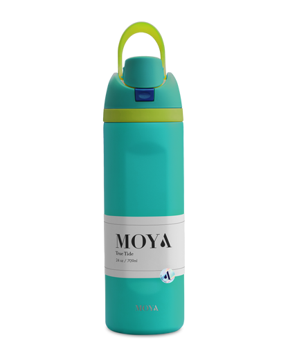 Moya True Tide 24oz water bottle in ocean