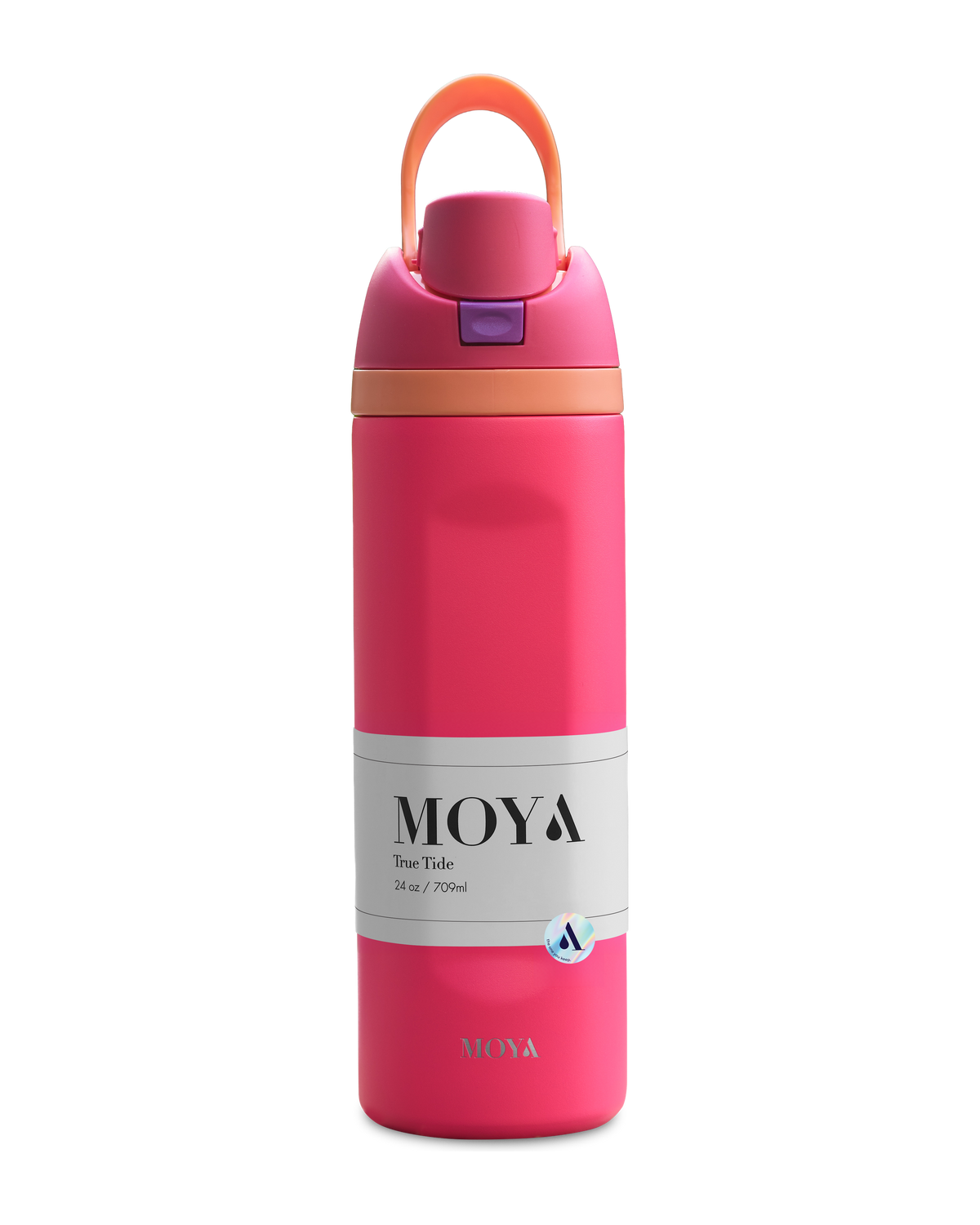 Moya True Tide 24oz water bottle in pink