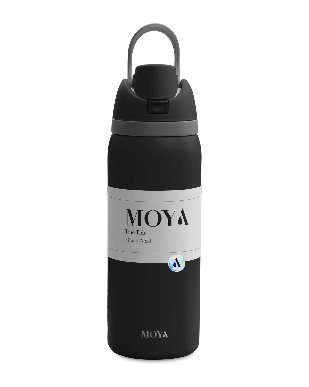 Moya True Tide 32oz water bottle in black